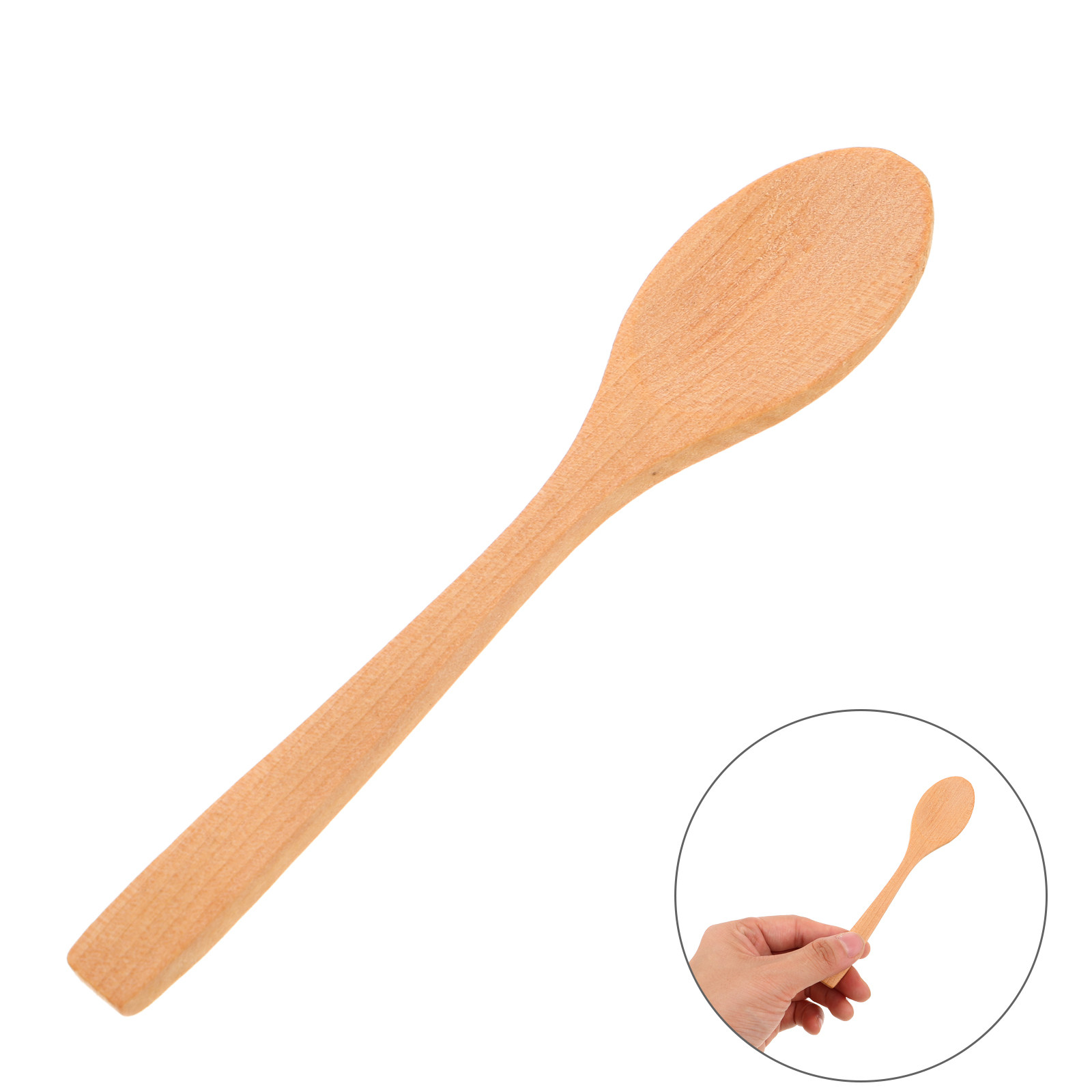 10Pcs Ice Cream Spoon Wooden M - Sugar Scrub Coffee ulasan dan harga