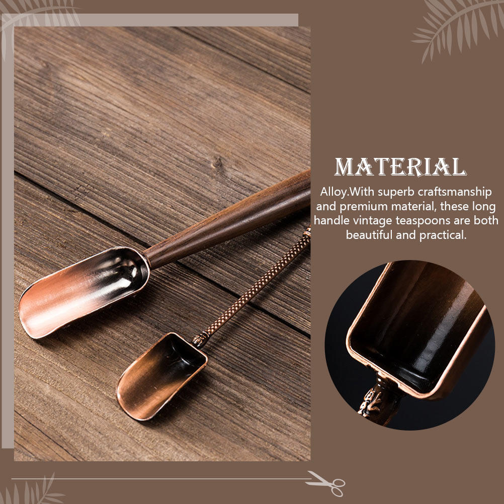 Vintage Long Handle Wooden Tea - Sugar Scrub Coffee ulasan dan harga