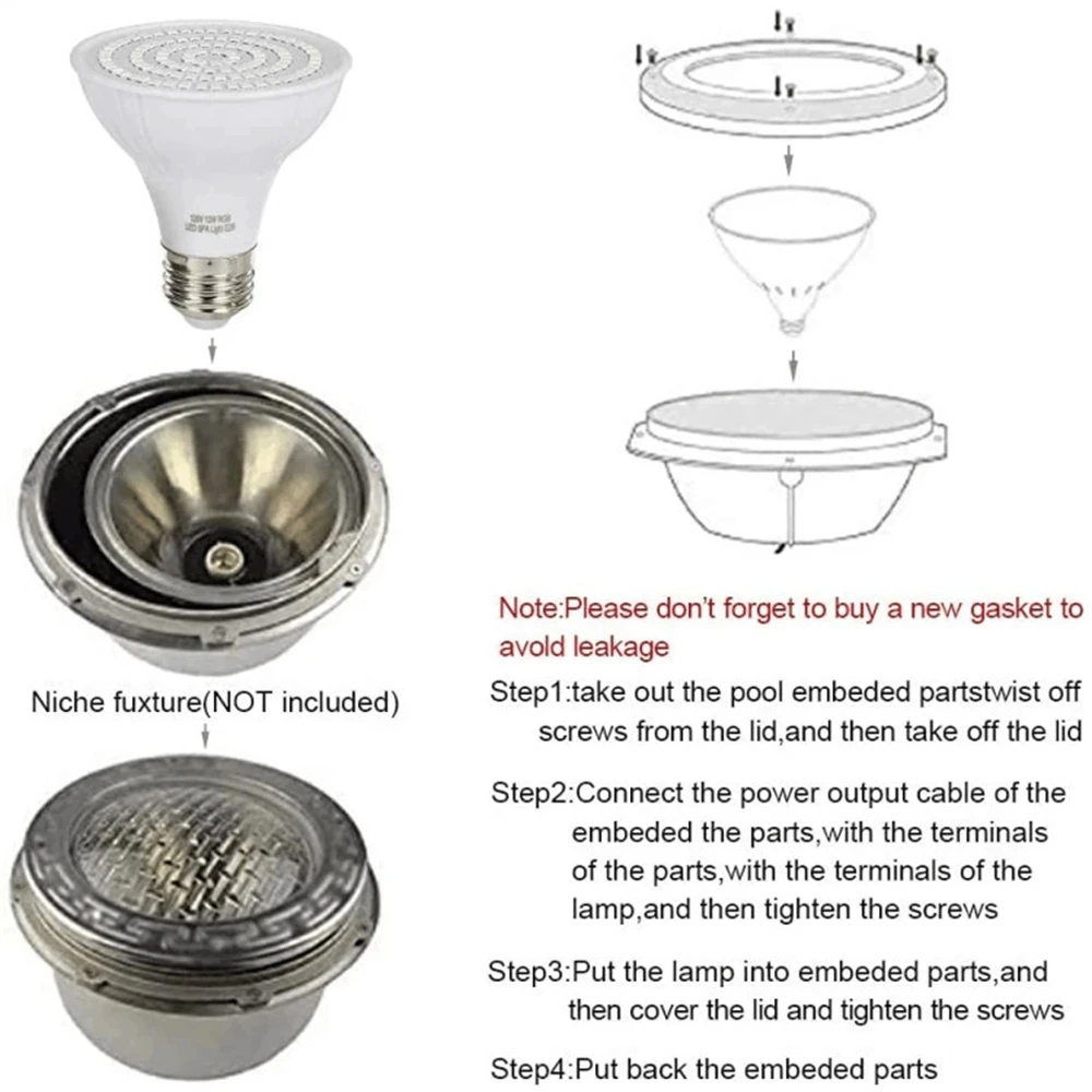 LED Swimming Pool Light E27 E2 - Xy Spa & Wellness ulasan dan harga
